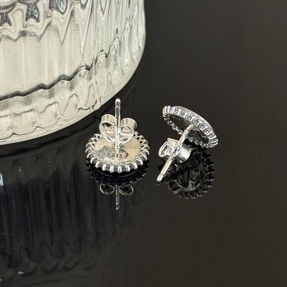 Florida Beach Bling Earrings S925 Sterling Silver Handmade Ear Stud - Picture 3 of 4